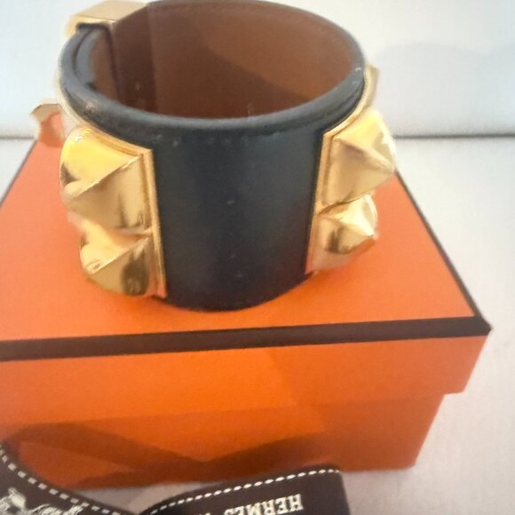 AUTHENTIC HERMES Collier de Chien bracelet BLACK - Picture 7 of 10